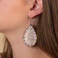 Load image into Gallery viewer, 93066-1 - Animal Print Drop Earrings - Rose Gold
