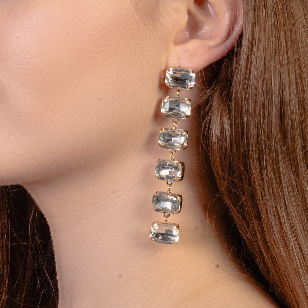 93192 - Crystal Earrings - Clear