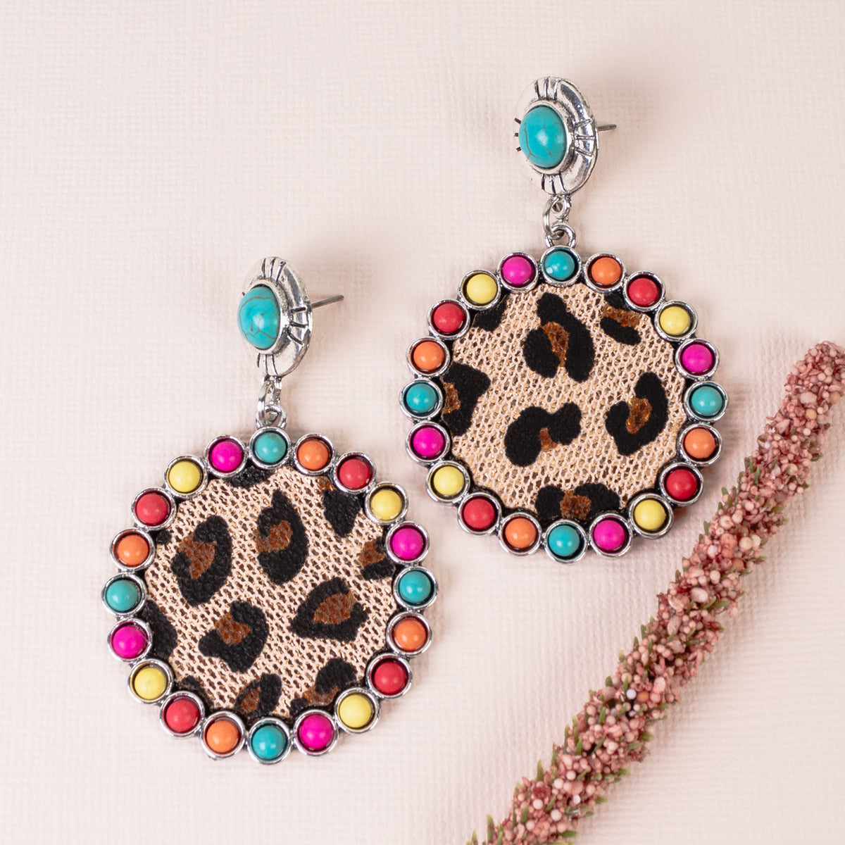 93261 - Animal Print Earrings - Multi