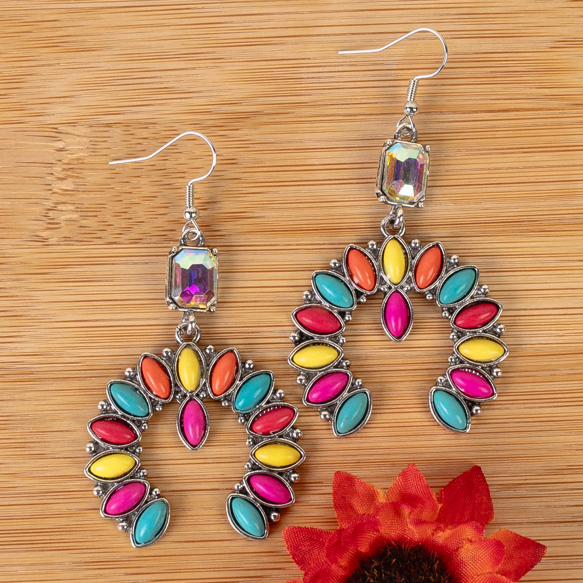 93284 - Squash Blossom Earrings - Multi