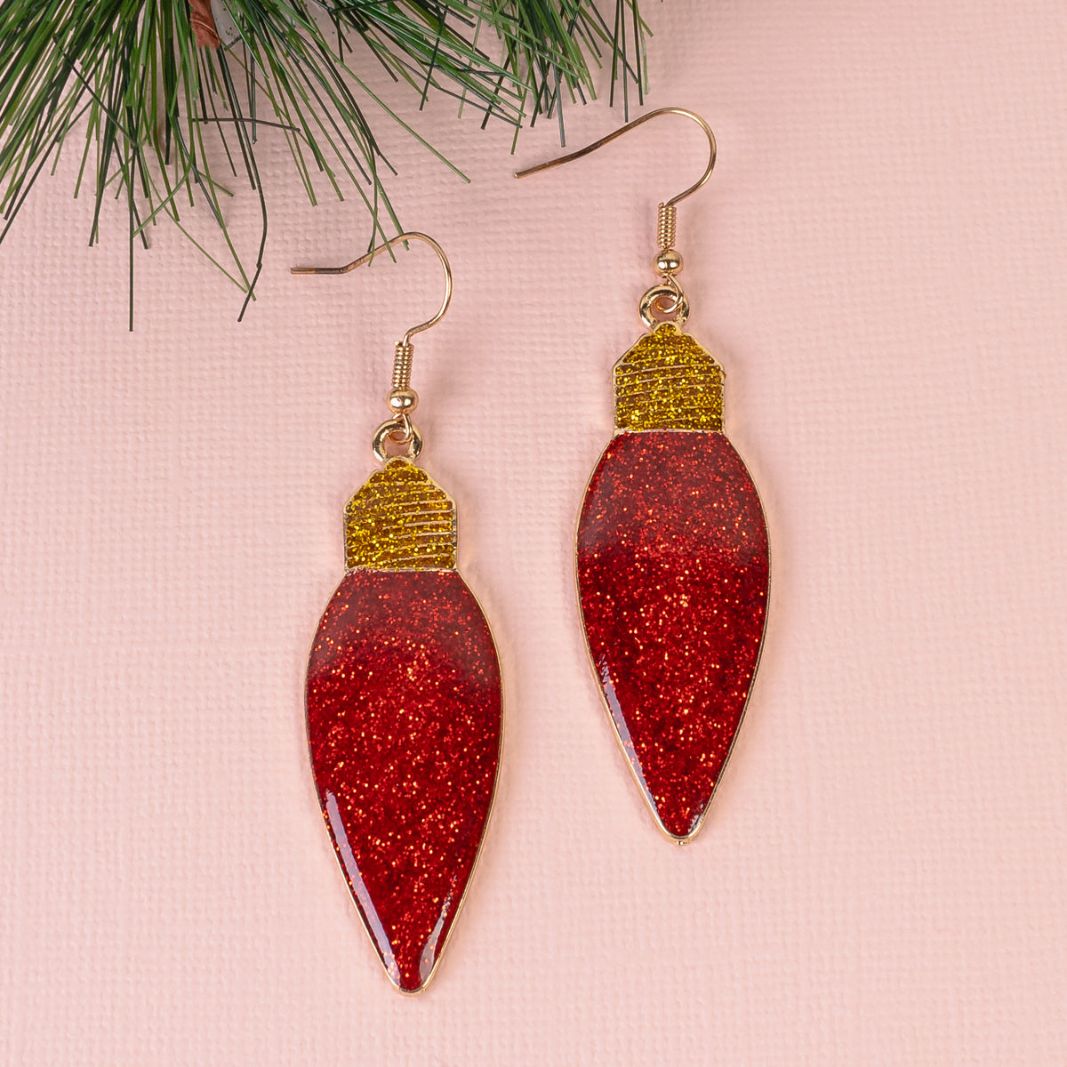 93299 - Christmas Light Earrings - Red