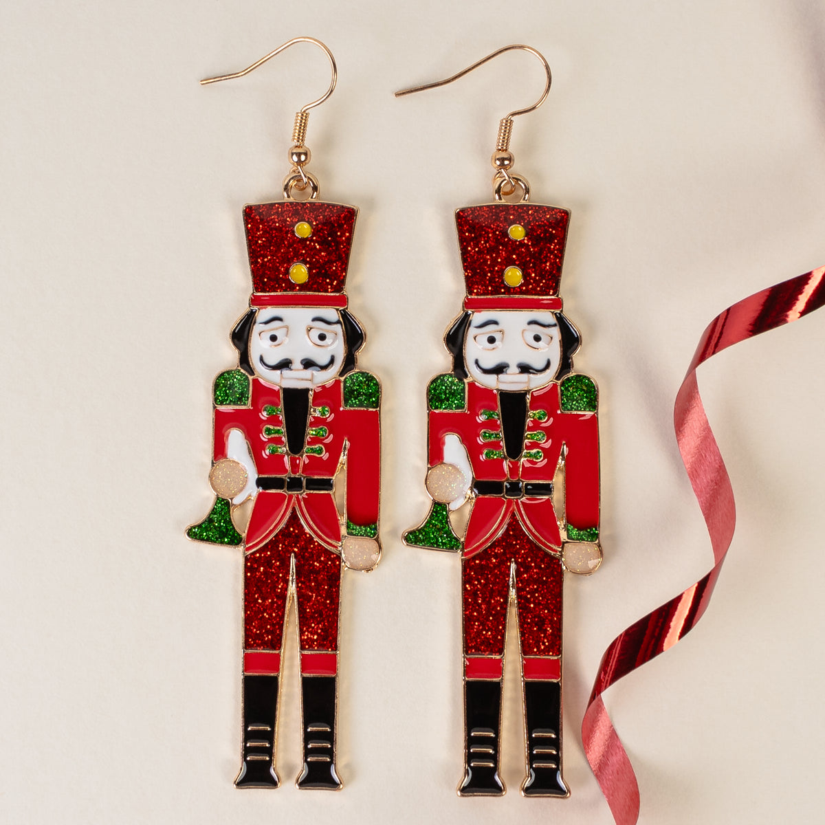 93300 - Nutcracker Earrings - Red