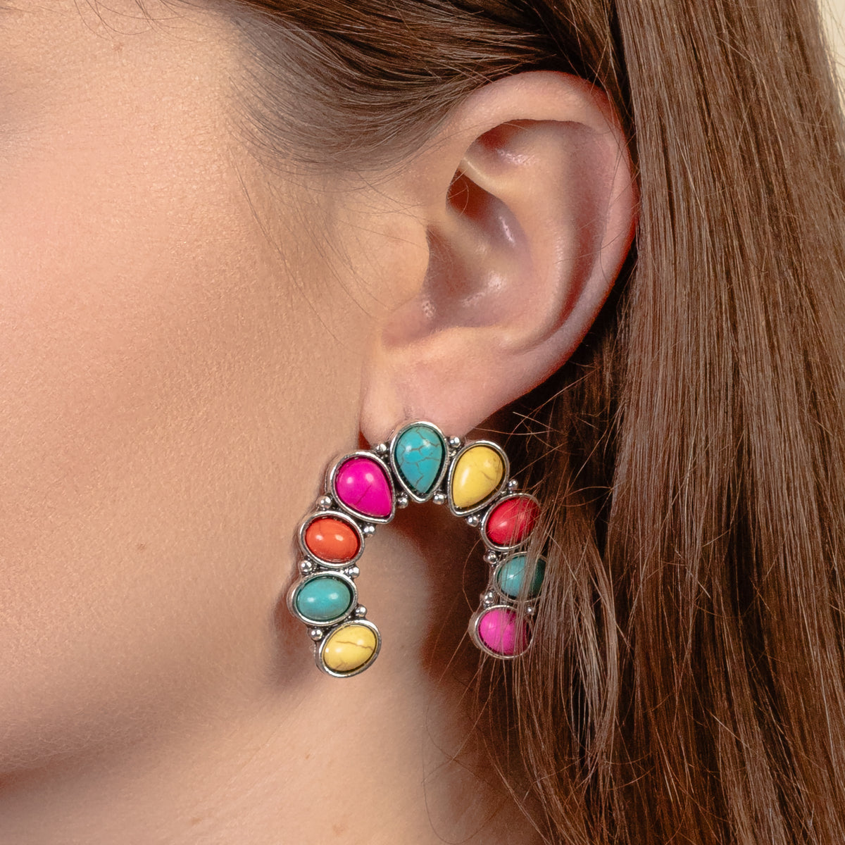 93307 - Squash Blossom Earrings - Multi