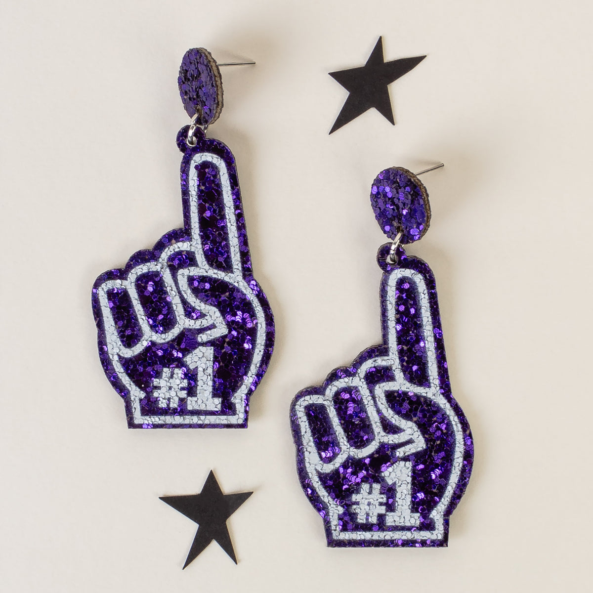 93377 - Game Day Earrings - Purple