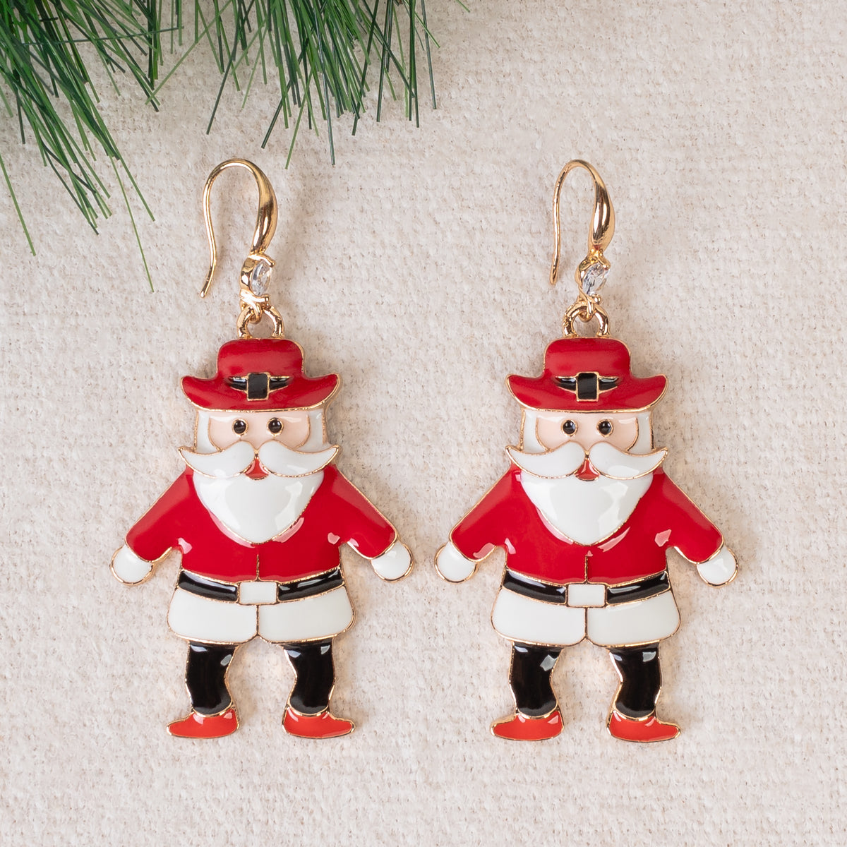 93381 - Santa Claus Earrings - Red