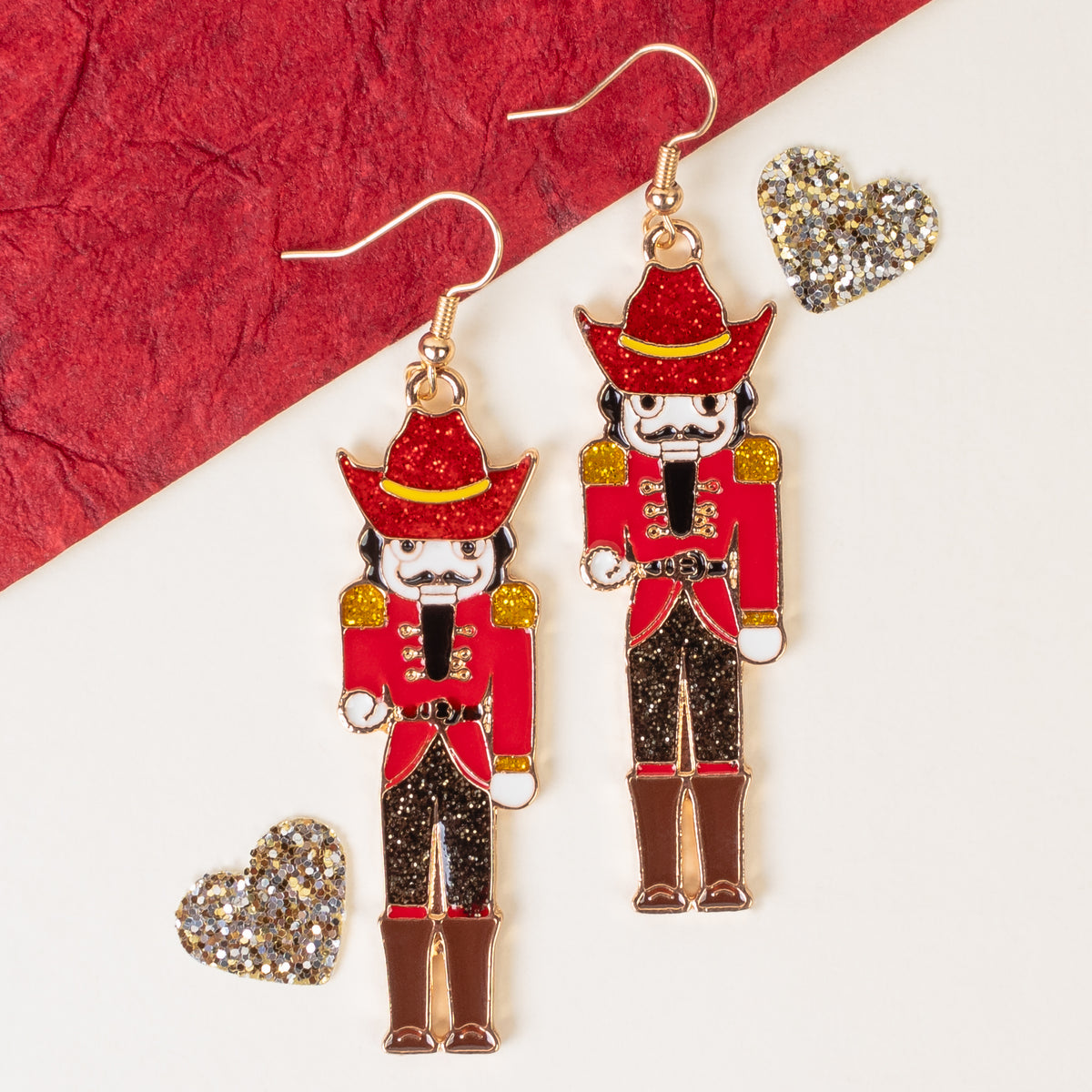 93388 - Nutcracker Earrings - Red