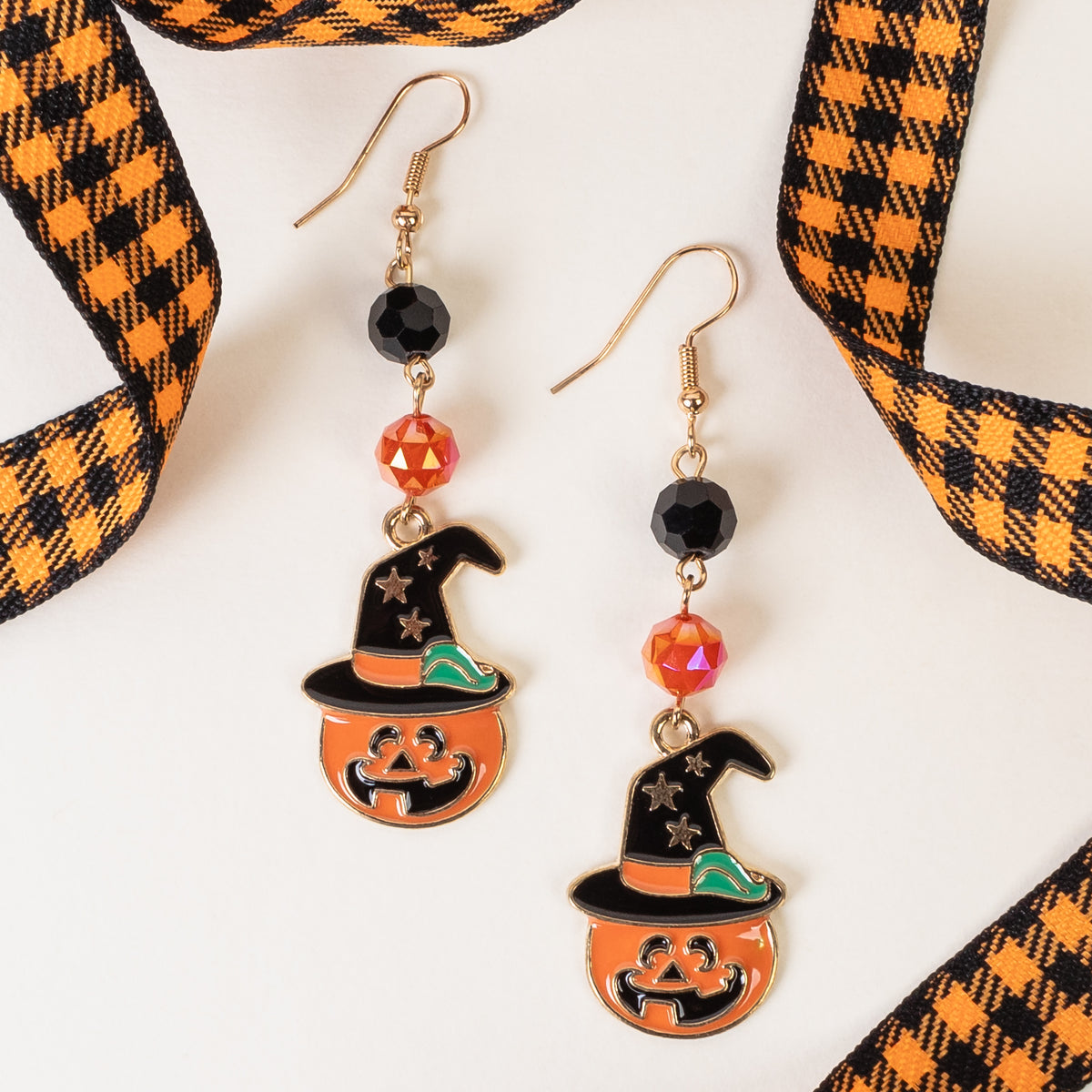 93392 - Jack O' Lantern Earrings - Orange