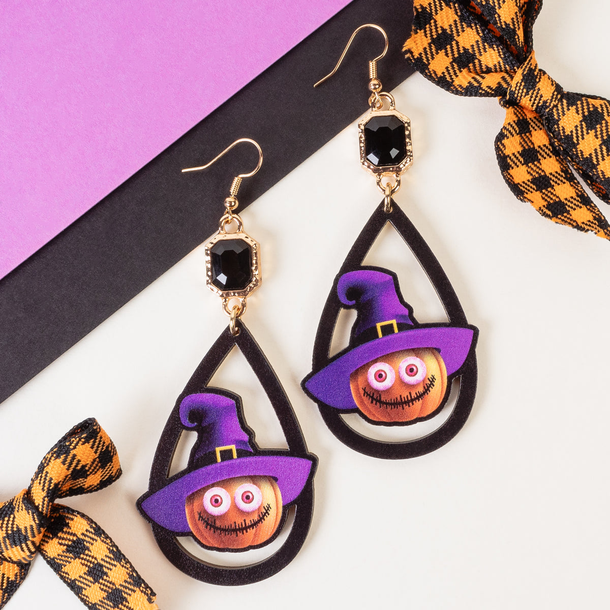 93396 - Halloween Earrings - Purple