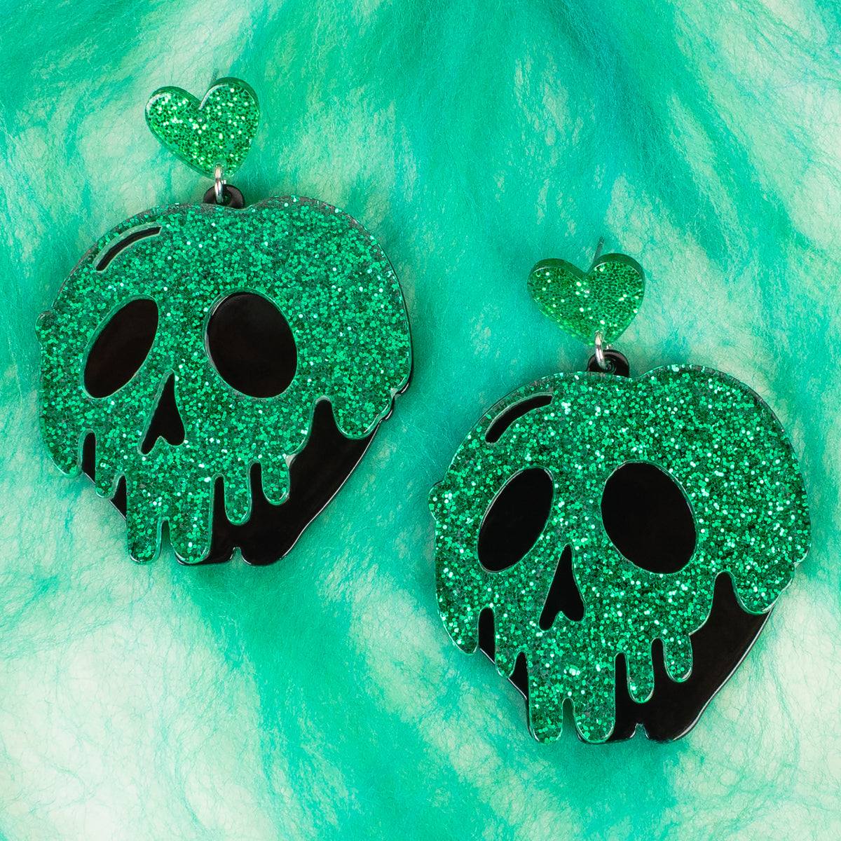 93498 - Poison Apple Earrings - Green