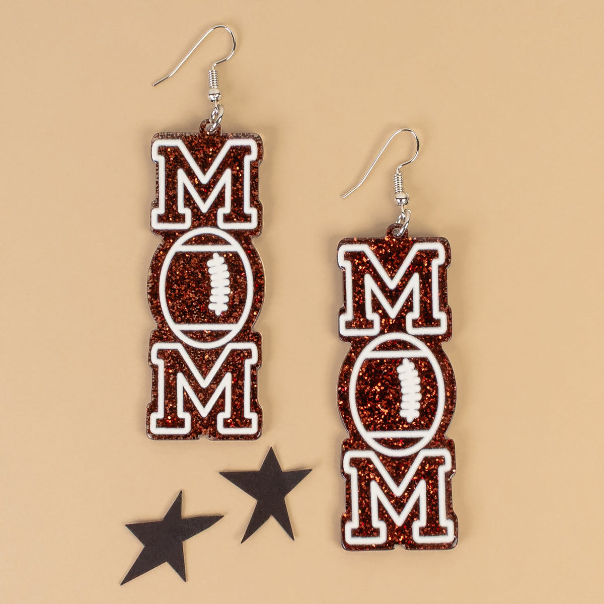 93506 - Football Mom Earrings - Brown