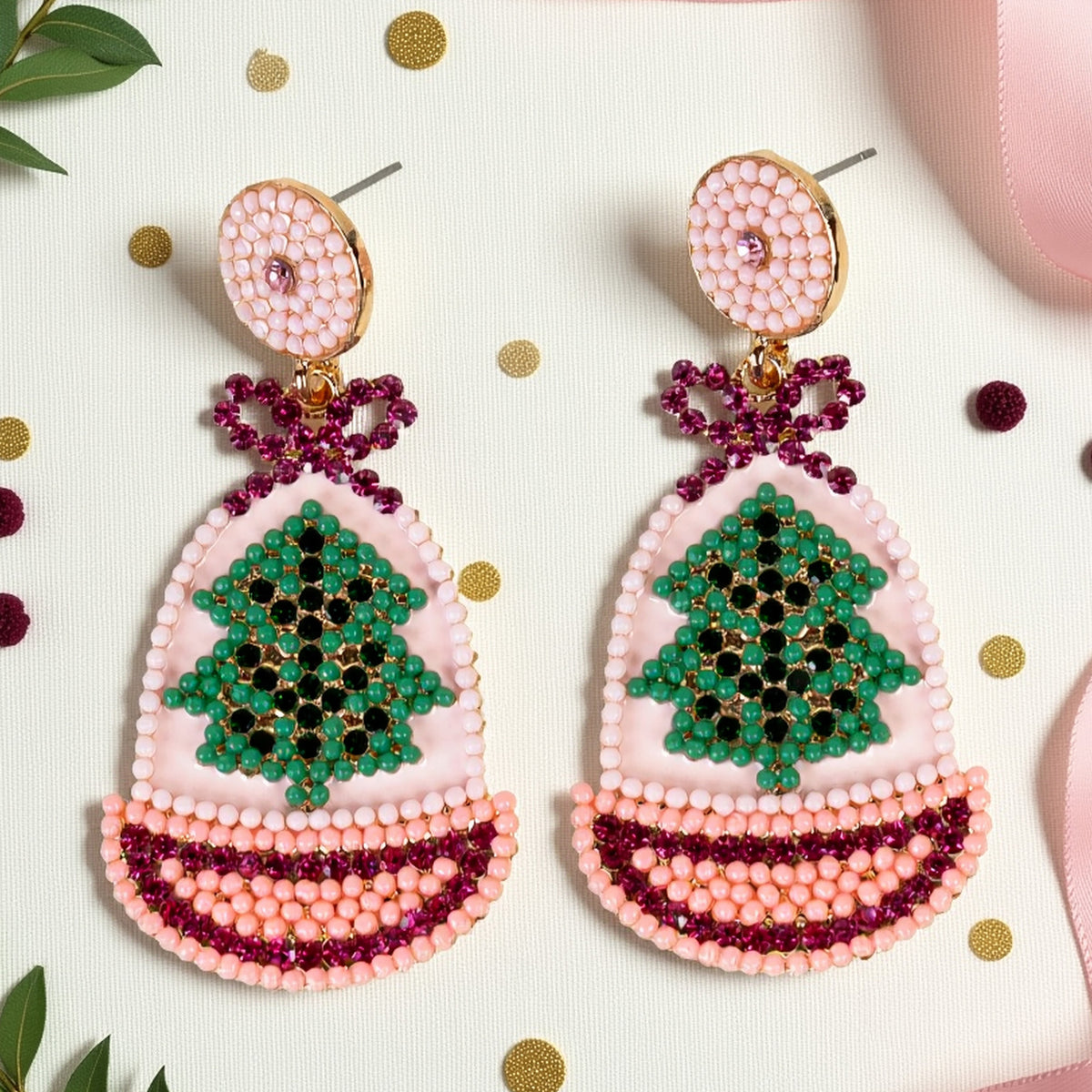 93548 - Christmas Ornament Earrings - Multi