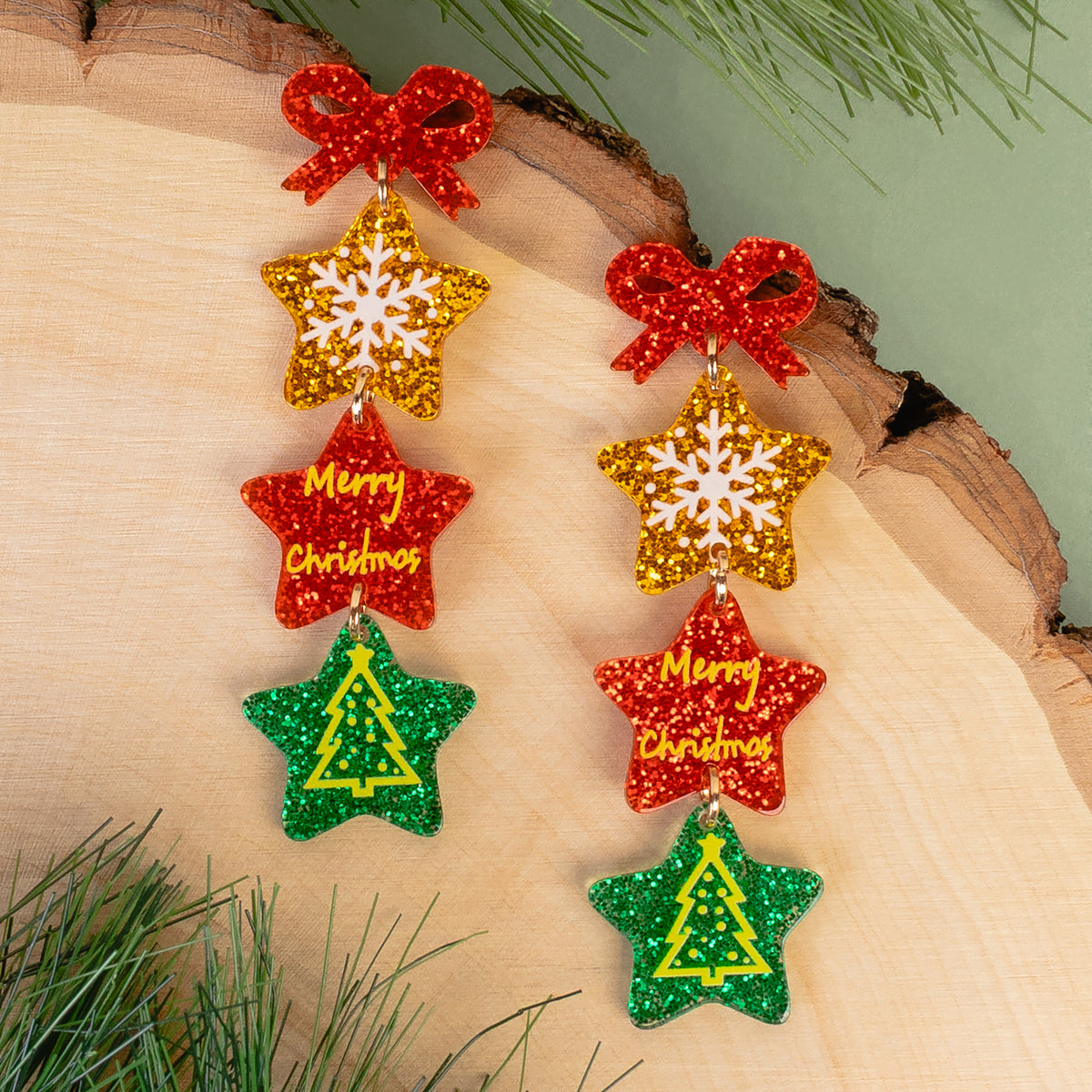 93559 - Christmas Earrings - Multi