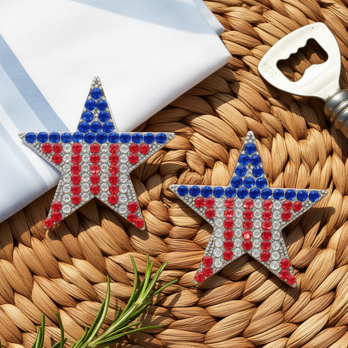 93745 - American Flag Star Earrings - Red White & Blue | Your Fashion ...