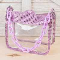 Load image into Gallery viewer, CB01 - Clear Convertible Handbag - Pink
