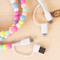 Load image into Gallery viewer, CC04 - 4-in-1 Beaded Charging Cable - Multi

