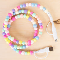 Load image into Gallery viewer, CC04 - 4-in-1 Beaded Charging Cable - Multi
