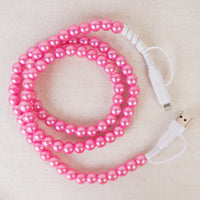 Load image into Gallery viewer, CC06 - 4-in-1 Beaded Charging Cable - Pink
