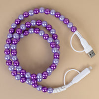 Load image into Gallery viewer, CC21 - 4-in-1 Beaded Charging Cable - Purple
