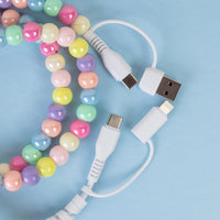 Load image into Gallery viewer, CC24 - 4-in-1 Beaded Charging Cable - Multi

