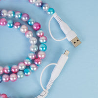 Load image into Gallery viewer, CC25 - 4-in-1 Beaded Charging Cable - Blue
