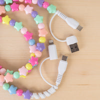 Load image into Gallery viewer, CC28 - 4-in-1 Beaded Charging Cable - Multi
