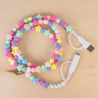 Load image into Gallery viewer, CC28 - 4-in-1 Beaded Charging Cable - Multi
