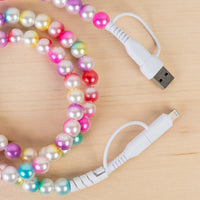 Load image into Gallery viewer, CC46 - 4-in-1 Beaded Charging Cable - Tie Dye
