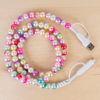 Load image into Gallery viewer, CC46 - 4-in-1 Beaded Charging Cable - Tie Dye
