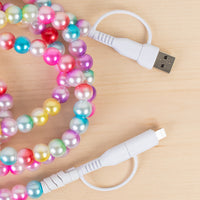 Load image into Gallery viewer, CC53 - 4-in-1 Extra Long Beaded Charging Cable - Tie Dye

