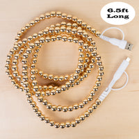 Load image into Gallery viewer, CC56 - 4-in-1 Extra Long Beaded Charging Cable - Gold
