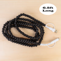 Load image into Gallery viewer, CC59 - 4-in-1 Extra Long Beaded Charging Cable - Black

