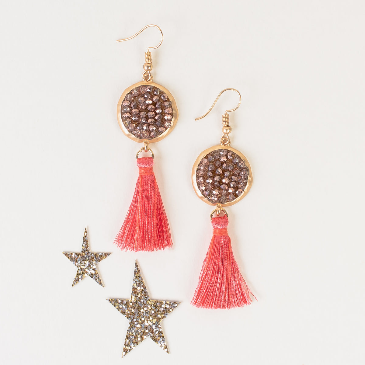 GGE05 - Tassel Earrings - Fuchsia