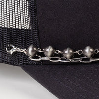 Load image into Gallery viewer, HA003 - Western Beaded Trucker Hat Chain - Silver
