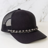 Load image into Gallery viewer, HA003 - Western Beaded Trucker Hat Chain - Silver
