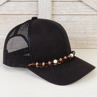 Load image into Gallery viewer, HA027 - Western Trucker Hat Chain - Ivory &amp; Copper
