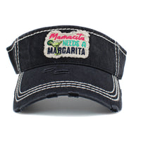 Load image into Gallery viewer, 159 - Mamacita Needs a Margarita Visor - Black
