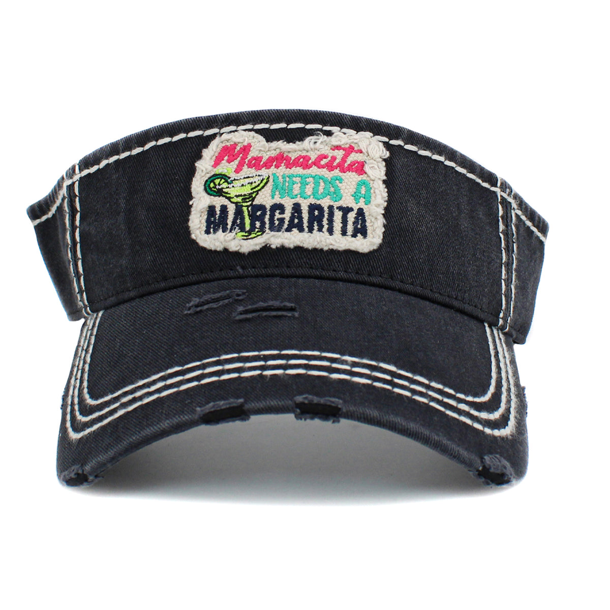 159 - Mamacita Needs a Margarita Visor - Black