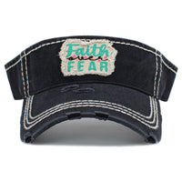 Load image into Gallery viewer, 163 - Faith Fear Visor - Black
