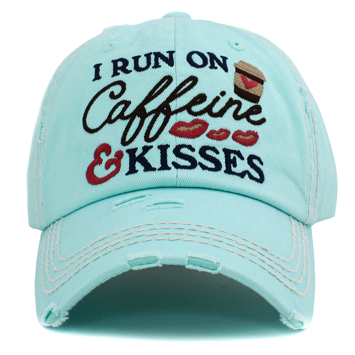 1439 - I Run On Caffeine & Kisses Hat - DBL