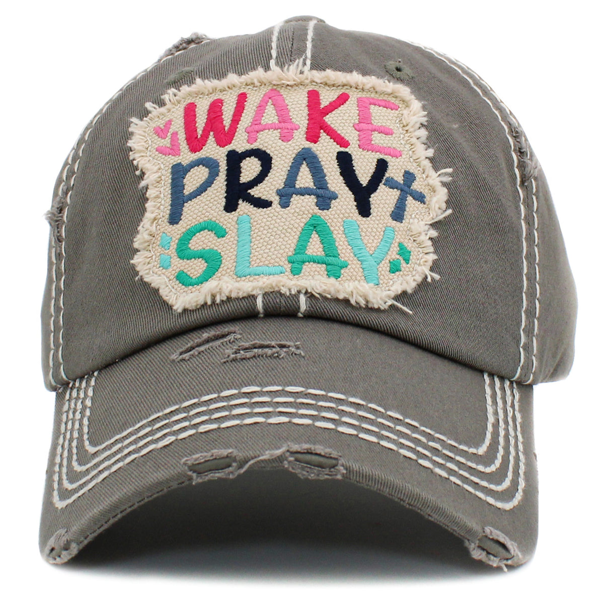 1442 - Wake Pray Slay Hat - Mos