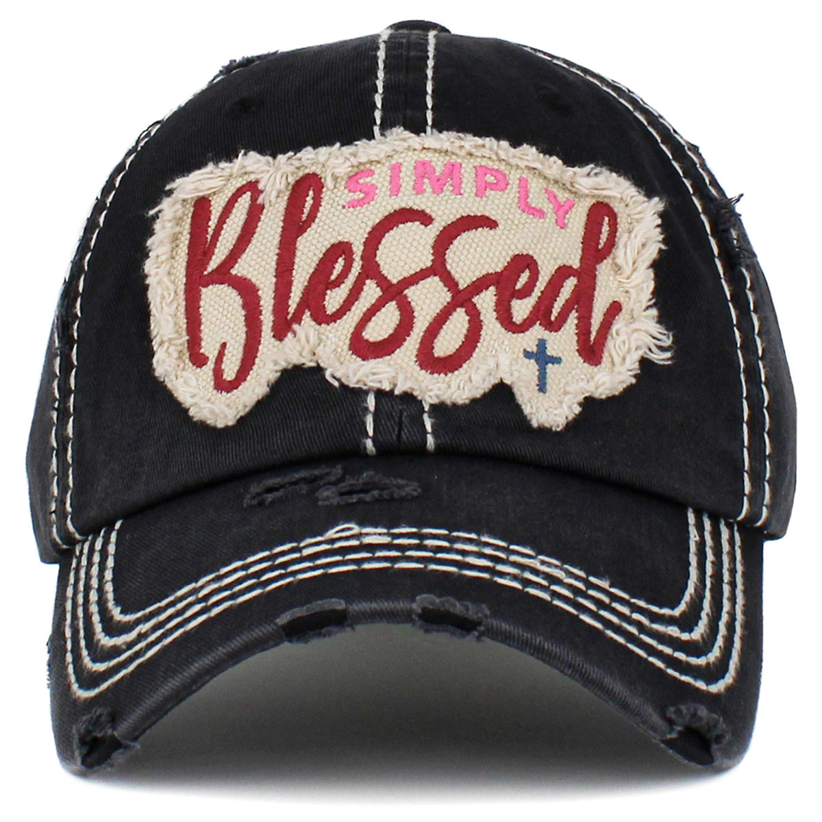 1446 - Simply Blessed Hat - Black