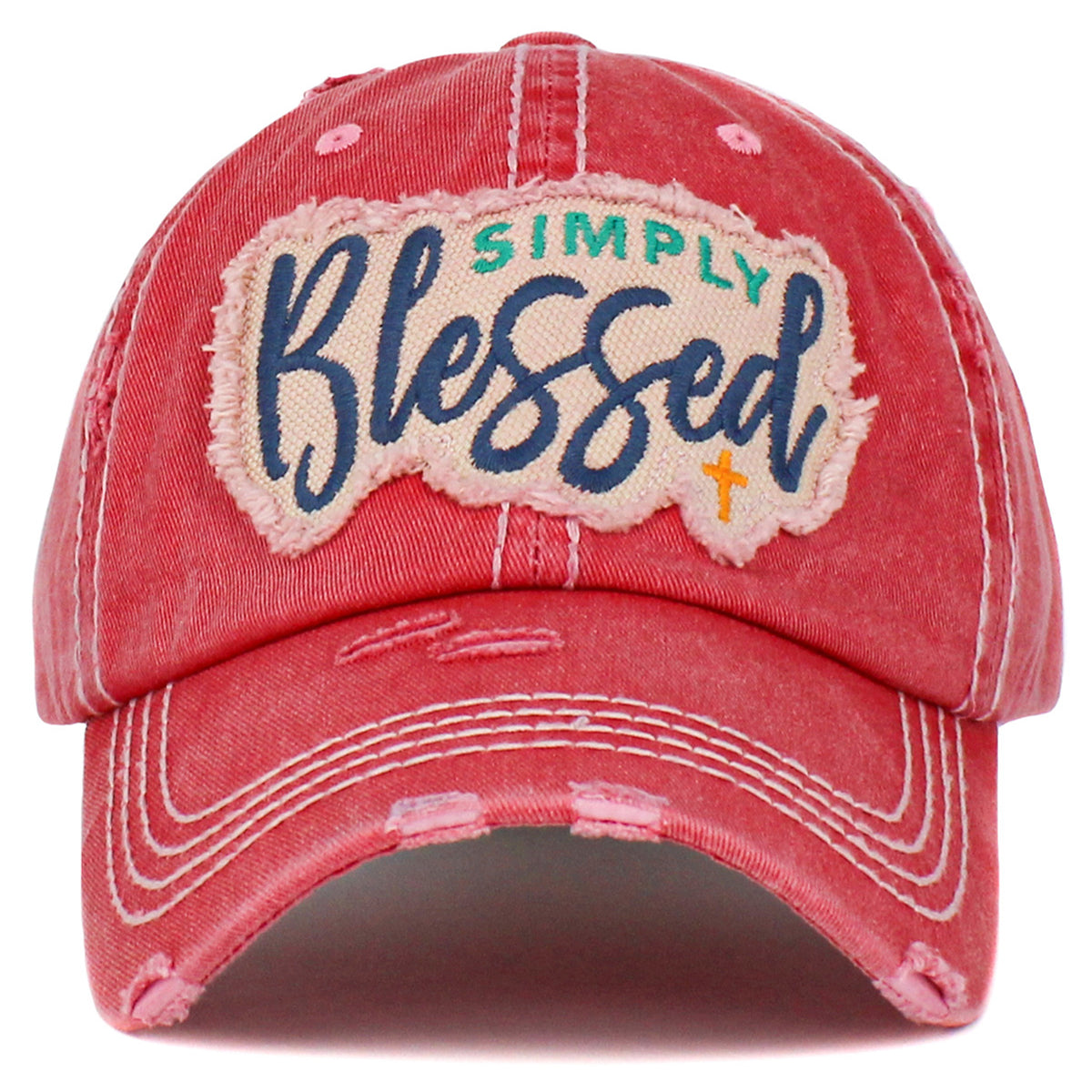 1446 - Simply Blessed Hat - Hot Pink