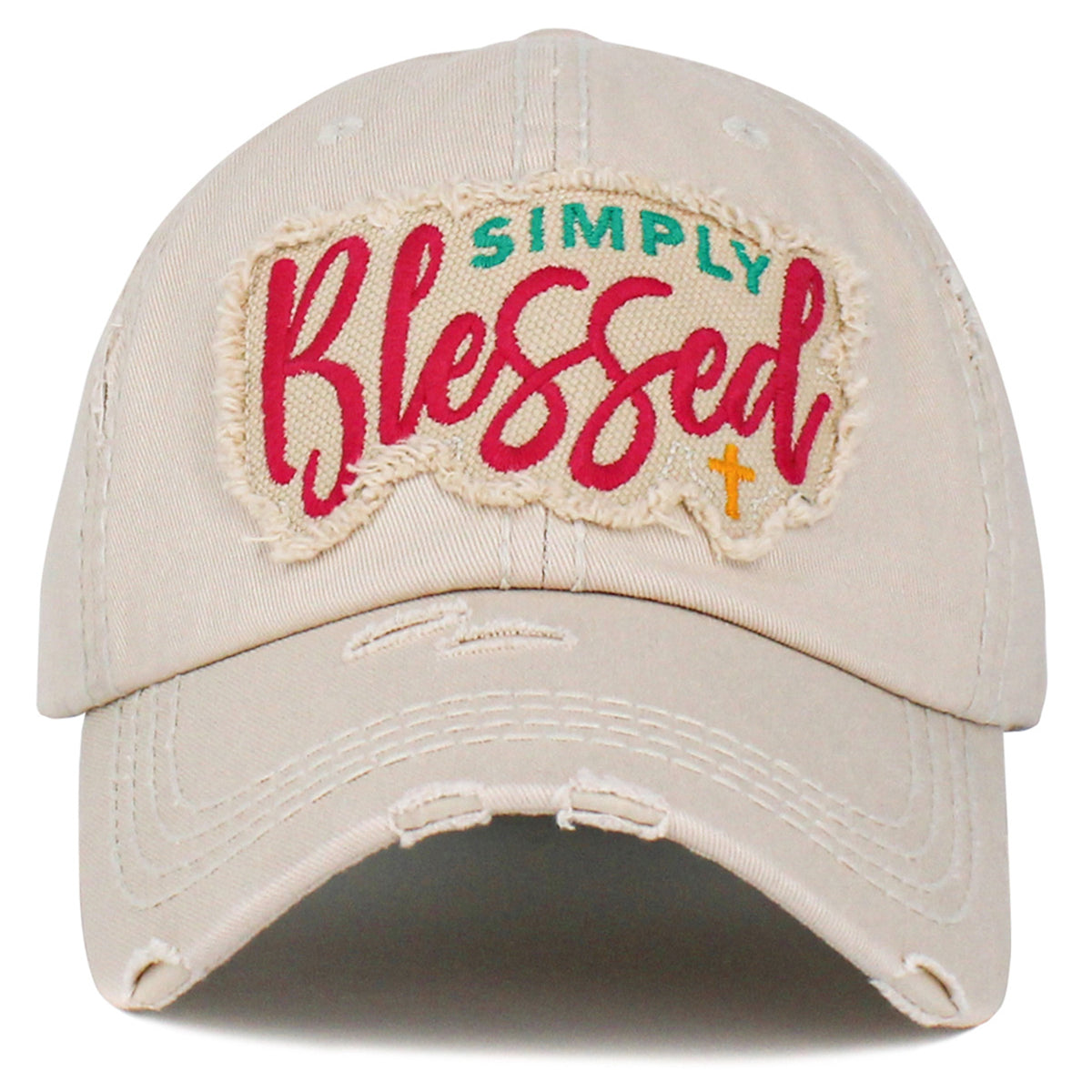 1446 - Simply Blessed Hat - Stone