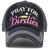 Load image into Gallery viewer, 1527 - Pray for Birdies Hat - Black
