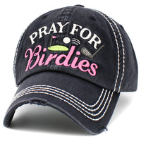 Load image into Gallery viewer, 1527 - Pray for Birdies Hat - Black
