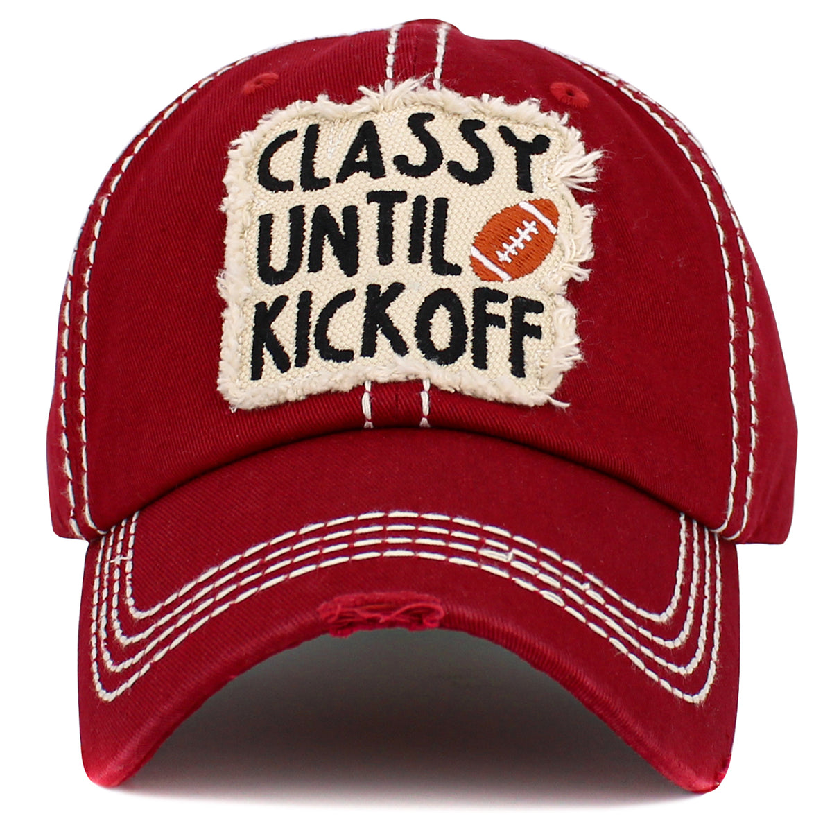 1529 - Classy Until Kickoff Hat - Red