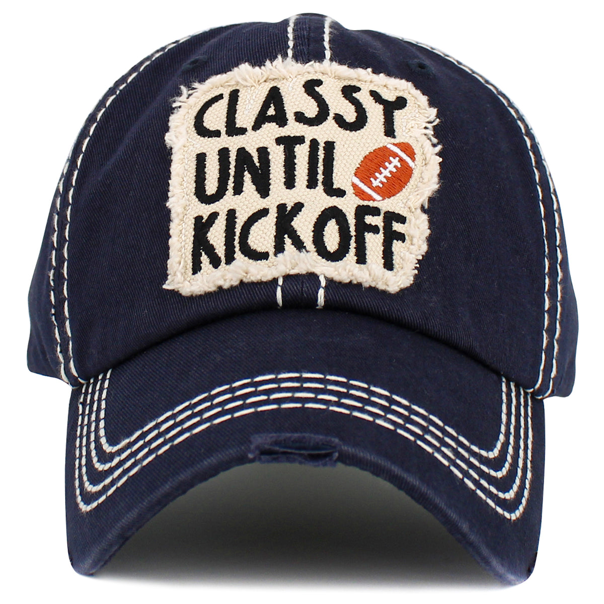 1529 - Classy Until Kickoff Hat - Navy