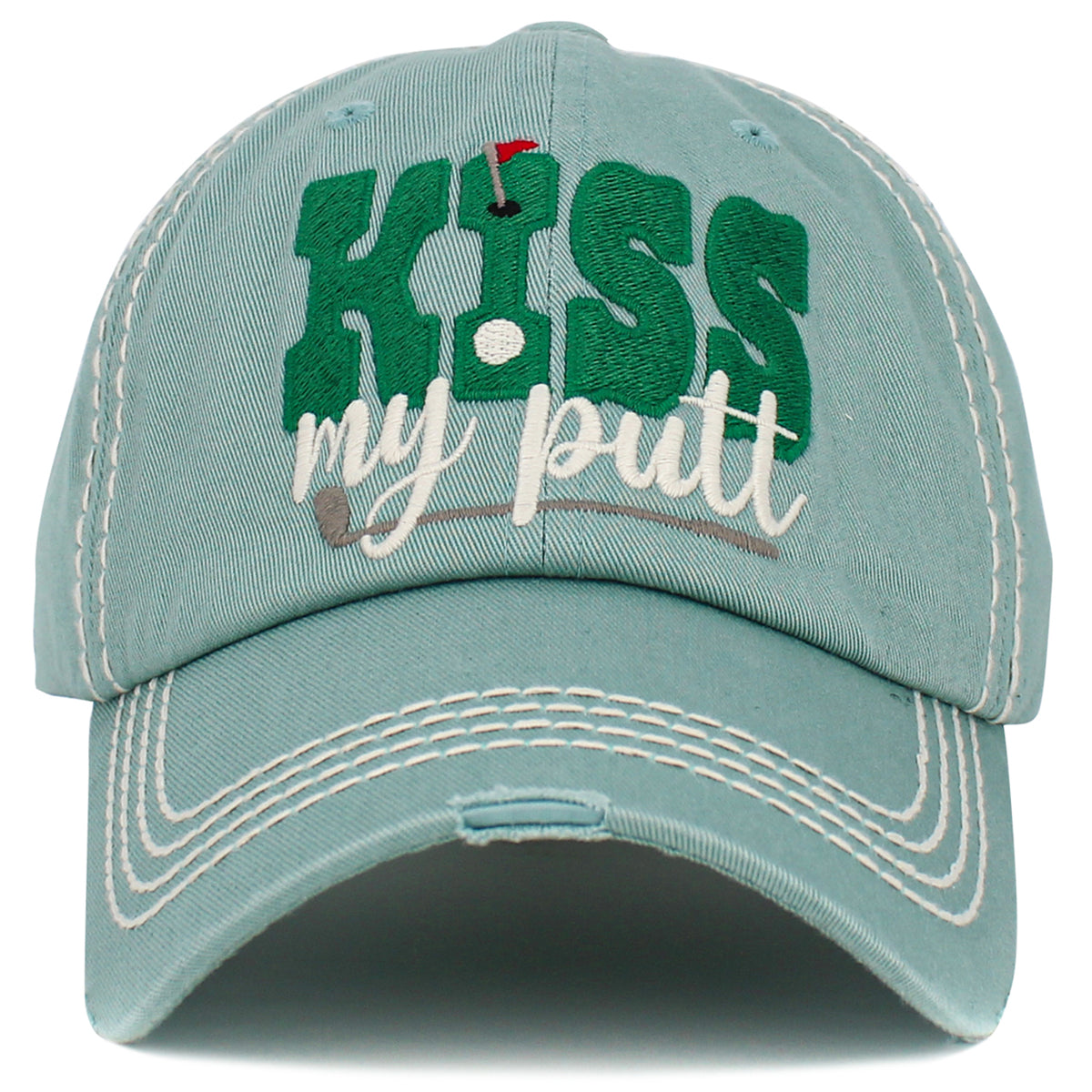 1531 - Kiss My Putt Hat - Mint Green