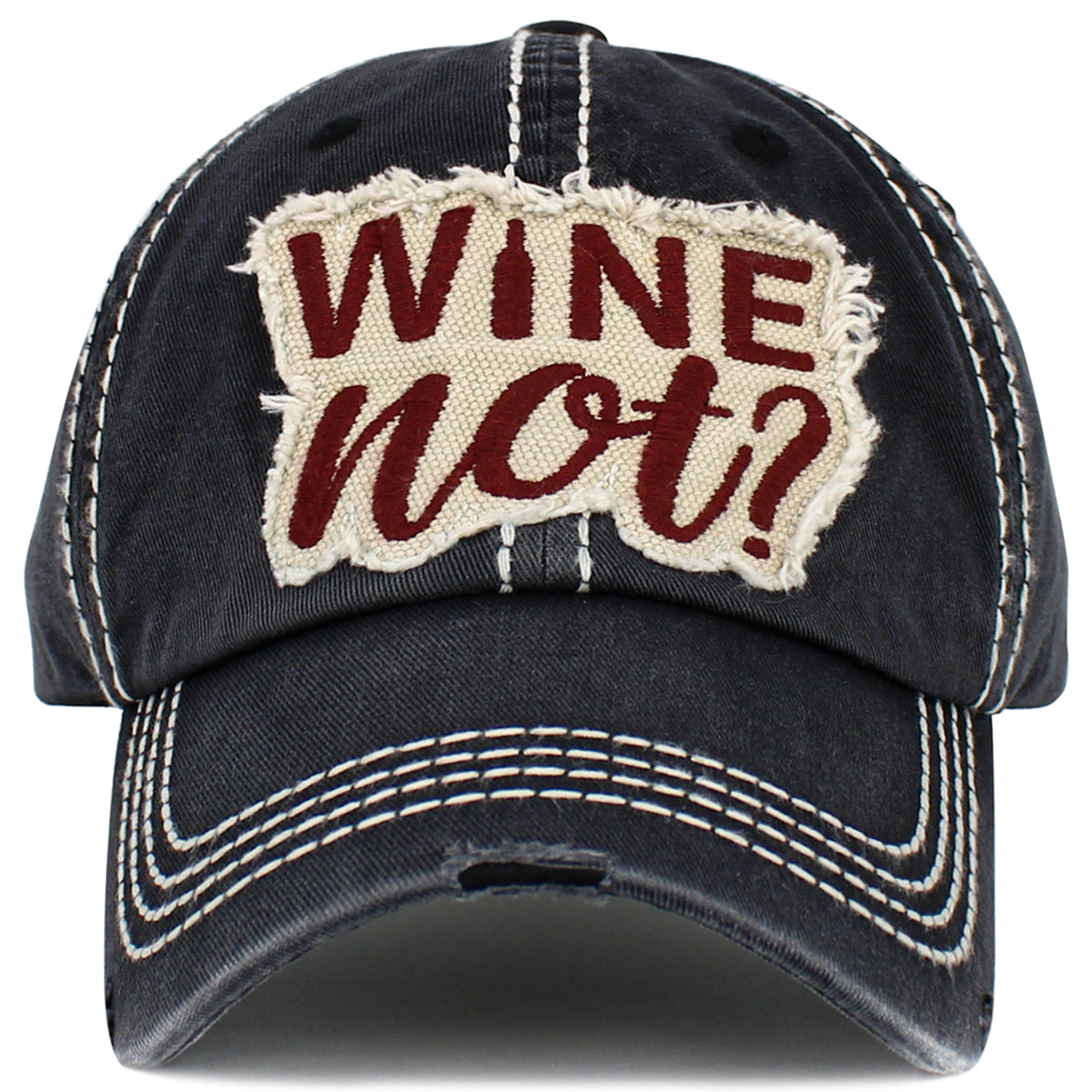 1536 - Wine Not Hat - Black