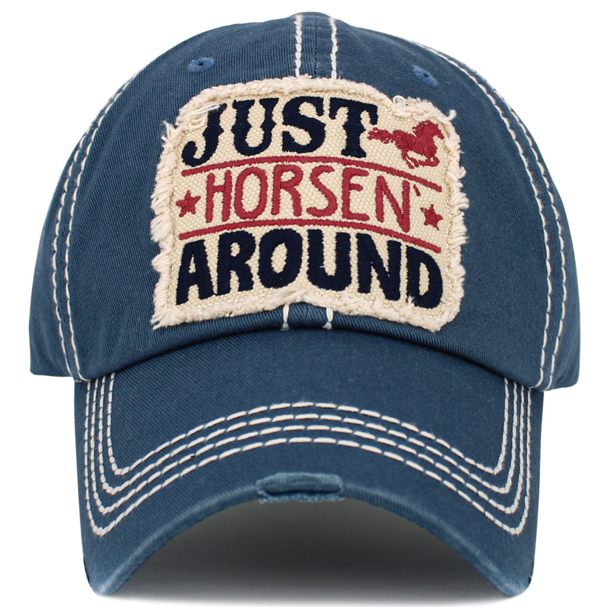 1539 - Just Horsen Around Hat - Blue